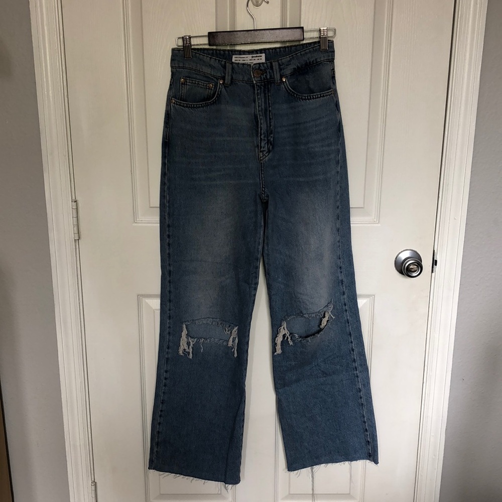 ASOS high rise wide leg jeans